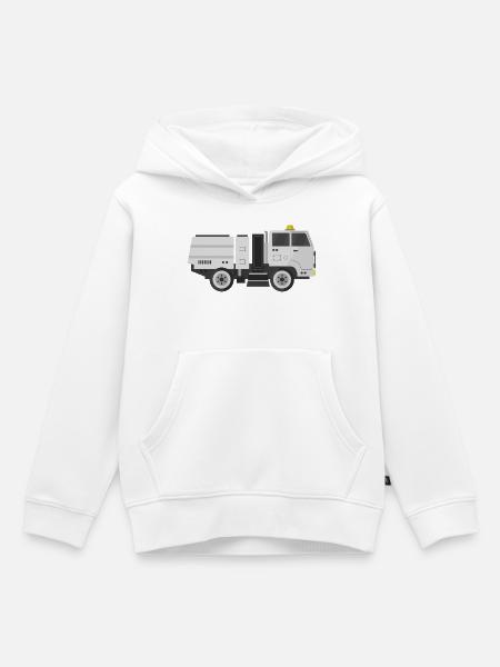 Moderner Straßenkehrer - Kinder Premium Organic Hoodie - Weiß