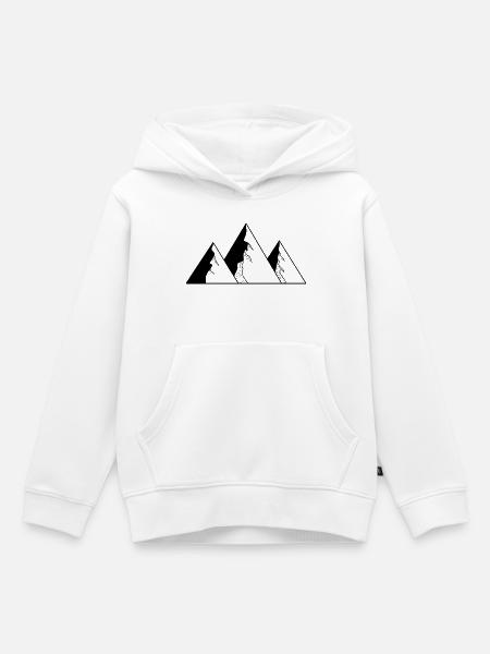 Berge - Kinder Premium Organic Hoodie - Weiß
