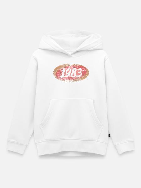 1983 - Kinder Premium Organic Hoodie - Weiß