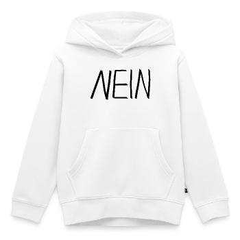 Non - Sweat Premium à capuche enfant bio - blanc - Devant - AI Model Kid Female (0cm)