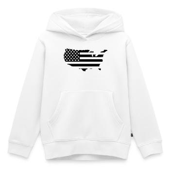 Karte der Vereinigten Staaten - Kinder Premium Organic Hoodie - Weiß - Vorne - AI Model Kid Female (0cm)