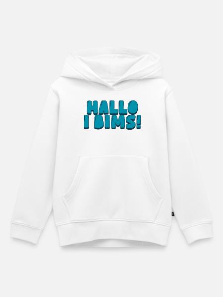 Hallo i bims! - Kinder Premium Organic Hoodie - Weiß