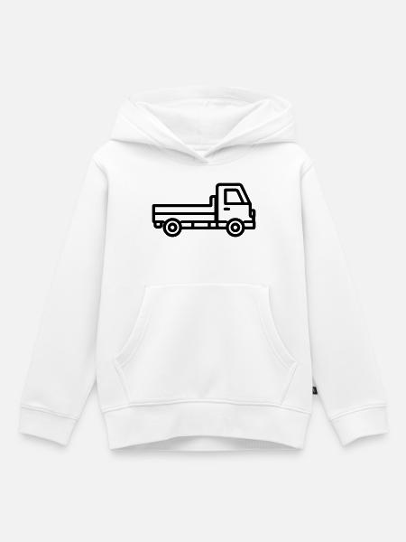 Lkw - Kinder Premium Organic Hoodie - Weiß