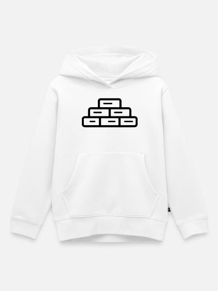 Ziegel - Kinder Premium Organic Hoodie - Weiß