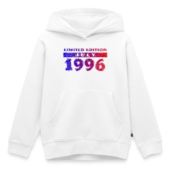 30e anniversaire édition limitée 07/1996 - Sweat Premium à capuche enfant bio - blanc - Devant - AI Model Kid Female (0cm)