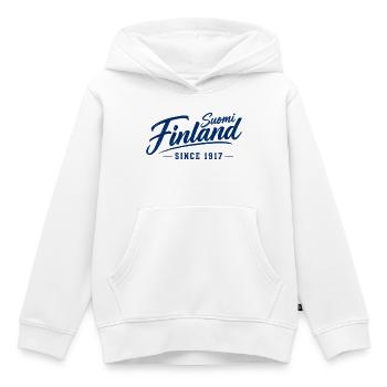 Suomi - Finland - Since 1917 - Finnland - Helsinki - Kinder Premium Organic Hoodie - Weiß - Vorne - AI Model Kid Female (0cm)