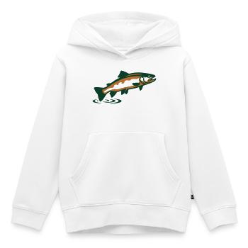 Forelle springend Grafik - Kinder Premium Organic Hoodie - Weiß - Vorne - AI Model Kid Female (0cm)