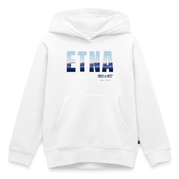 Etna Fire & Himmel: Sizilien Sunset - Kinder Premium Organic Hoodie - Weiß - Vorne - AI Model Kid Female (0cm)