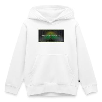 Tor zur Kosmischen Zukunft - Kinder Premium Organic Hoodie - Weiß - Vorne - AI Model Kid Female (0cm)