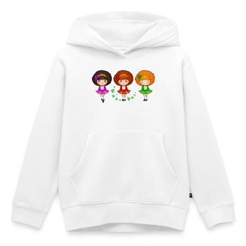 Irische Tanzmädchen - Kinder Premium Organic Hoodie - Weiß - Vorne - AI Model Kid Female (0cm)