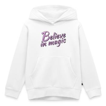 Croire en la magie - Sweat Premium à capuche enfant bio - blanc - Devant - AI Model Kid Female (0cm)