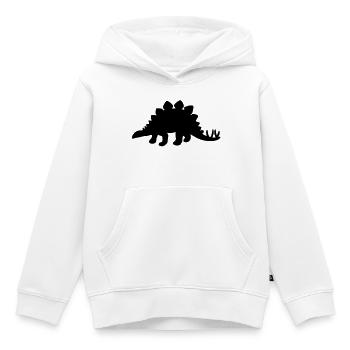Stegosaurus Dinosaur - Kids Premium Organic Hoodie - white - Front - AI Model Kid Female (0cm)