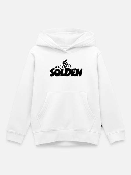 Sölden Mountainbike - Kinder Premium Organic Hoodie - Weiß