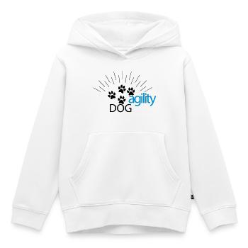 agilité - Sweat Premium à capuche enfant bio - blanc - Devant - AI Model Kid Female (0cm)