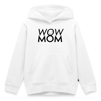 Wow Mom - Kinder Premium Organic Hoodie - Weiß - Vorne - AI Model Kid Female (0cm)