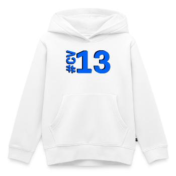 CV13-KARTON - Kinder Premium Organic Hoodie - Weiß - Vorne - AI Model Kid Female (0cm)