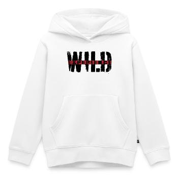 Expérience sauvage - Sweat Premium à capuche enfant bio - blanc - Devant - AI Model Kid Female (0cm)