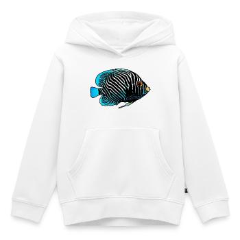 Poissons exotiques - Sweat Premium à capuche enfant bio - blanc - Devant - AI Model Kid Female (0cm)