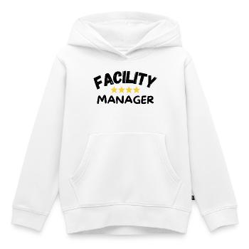 Gestionnaire d’installations - Sweat Premium à capuche enfant bio - blanc - Devant - AI Model Kid Female (0cm)