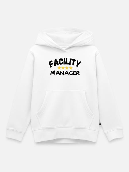 Facility Manager - Kinder Premium Organic Hoodie - Weiß