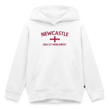 Newcastle Crest Fusion - Kinder Premium Organic Hoodie - Weiß - Vorne - AI Model Kid Female (0cm)