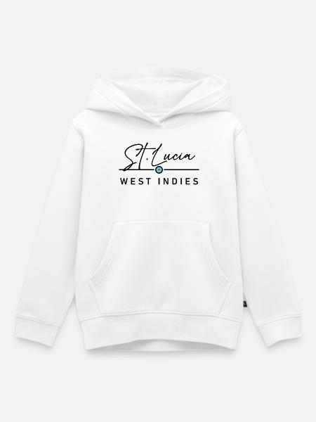 St. Lucia - West Indies - Karibik - Kinder Premium Organic Hoodie - Weiß