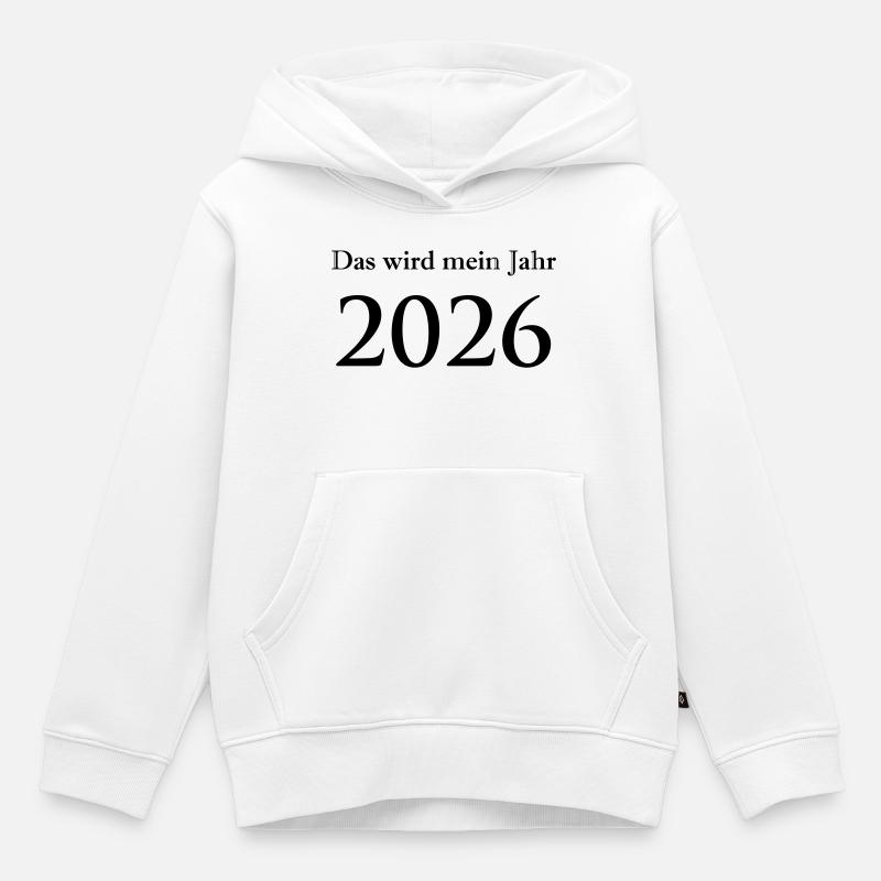 2026 - Sweat Premium à capuche enfant bio - blanc