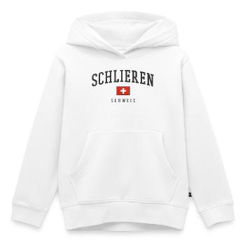 Schlieren – identité suisse de Zurich - Sweat Premium à capuche enfant bio - blanc - Devant - AI Model Kid Female (0cm)