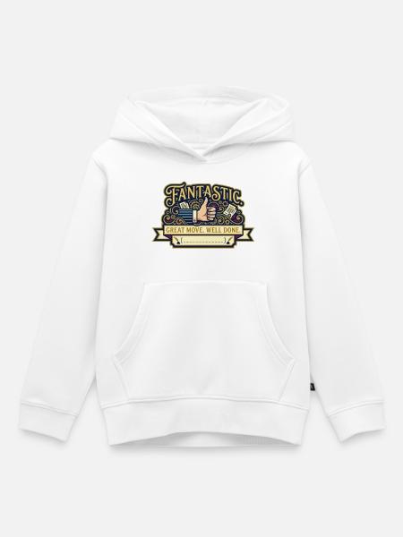 Fantastisch gut gemacht - Kinder Premium Organic Hoodie - Weiß