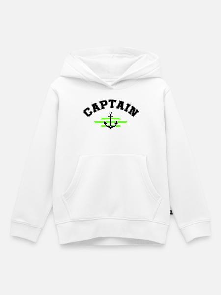 Anker Captain - Kinder Premium Organic Hoodie - Weiß