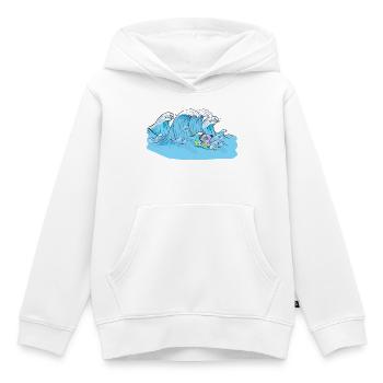 foible_Water_Skier_1 - Kinder Premium Organic Hoodie - Weiß - Vorne - AI Model Kid Female (0cm)