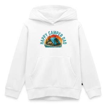 GLÜCKLICHER CAMPER-PAPA - Kinder Premium Organic Hoodie - Weiß - Vorne - AI Model Kid Female (0cm)