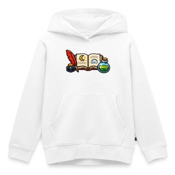 Mondschein Bibliothek der Alchemie - Kinder Premium Organic Hoodie - Weiß - Vorne - AI Model Kid Female (0cm)