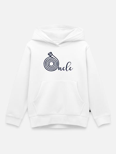Onkel French Feuerwehrmann - Kinder Premium Organic Hoodie - Weiß