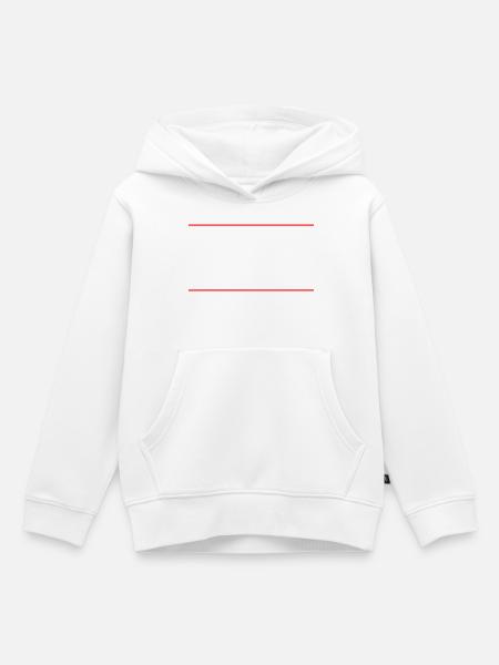 Linie Leer - Kinder Premium Organic Hoodie - Weiß