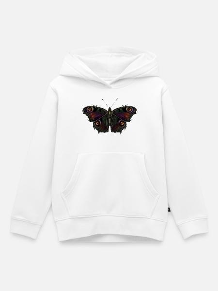 Gotische Schmetterlingsaugen - Kinder Premium Organic Hoodie - Weiß