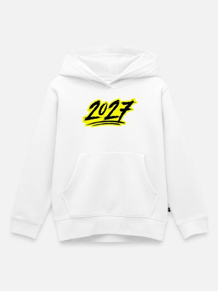 2027 Jahreszahl - Kinder Premium Organic Hoodie - Weiß