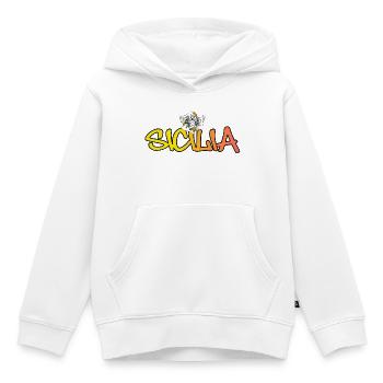 Sicilia - Kinder Premium Organic Hoodie - Weiß - Vorne - AI Model Kid Female (0cm)