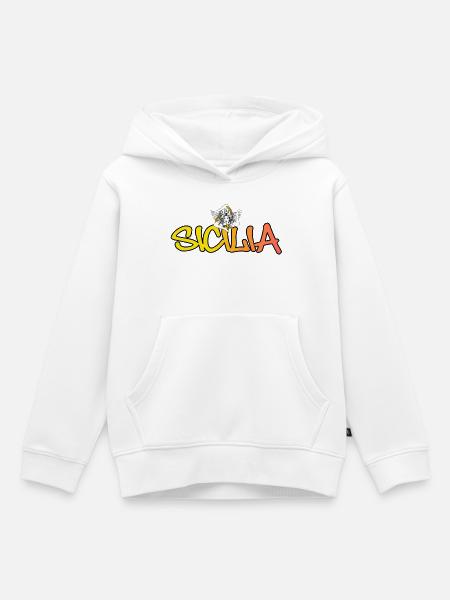 Sicilia - Kinder Premium Organic Hoodie - Weiß