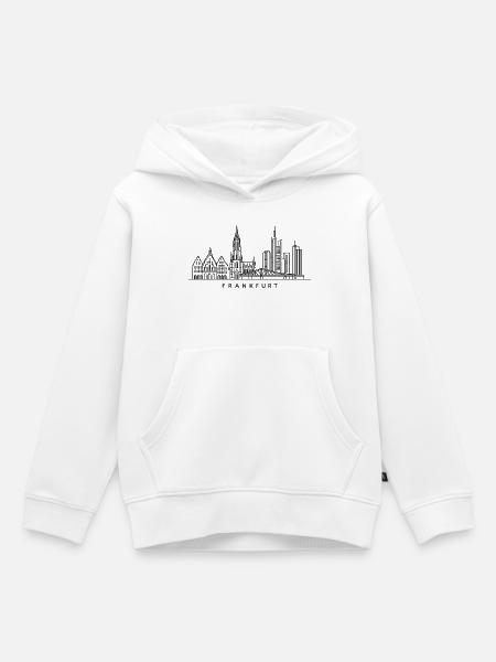 Frankfurt Skyline – Line Art - Kinder Premium Organic Hoodie - Weiß