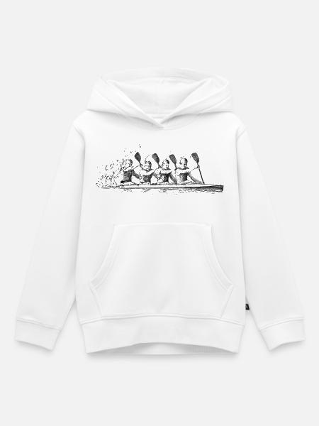 Kanurennsport - Kinder Premium Organic Hoodie - Weiß