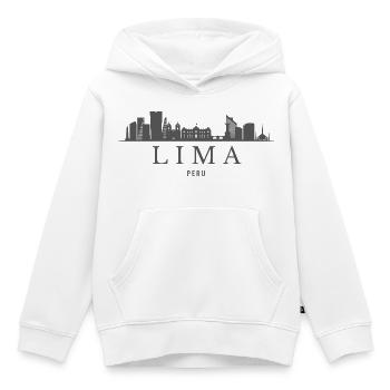 Lima, Peru, Limas Skyline - Kinder Premium Organic Hoodie - Weiß - Vorne - AI Model Kid Female (0cm)