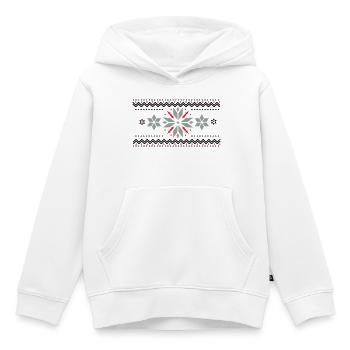 Stern Muster im Norweger Stil - Kinder Premium Organic Hoodie - Weiß - Vorne - AI Model Kid Female (0cm)