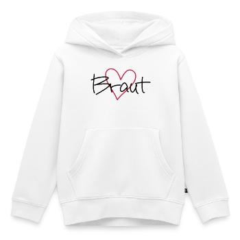 Braut Herz Junggesellinnenabschied - Kinder Premium Organic Hoodie - Weiß - Vorne - AI Model Kid Female (0cm)