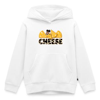 Fromage - Sweat Premium à capuche enfant bio - blanc - Devant - AI Model Kid Female (0cm)