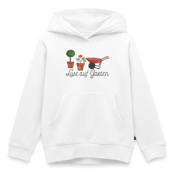 Lust auf Garten - Kinder Premium Organic Hoodie - Weiß - Vorne - AI Model Kid Female (0cm)