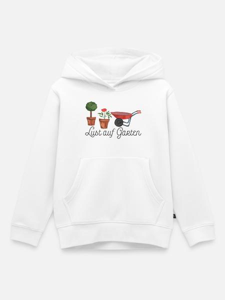 Lust auf Garten - Kinder Premium Organic Hoodie - Weiß