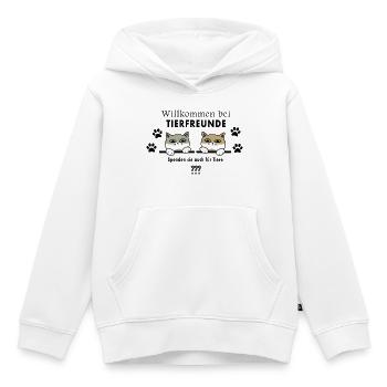 Tierfreunde Katzen - Kinder Premium Organic Hoodie - Weiß - Vorne - AI Model Kid Female (0cm)