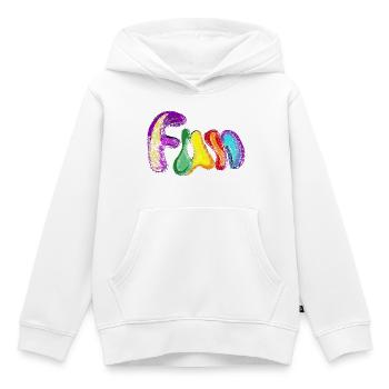 AMUSEMENT - Sweat Premium à capuche enfant bio - blanc - Devant - AI Model Kid Female (0cm)