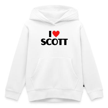 I love Scott Rotes Herz Liebe Fan Geschenk - Kinder Premium Organic Hoodie - Weiß - Vorne - AI Model Kid Female (0cm)
